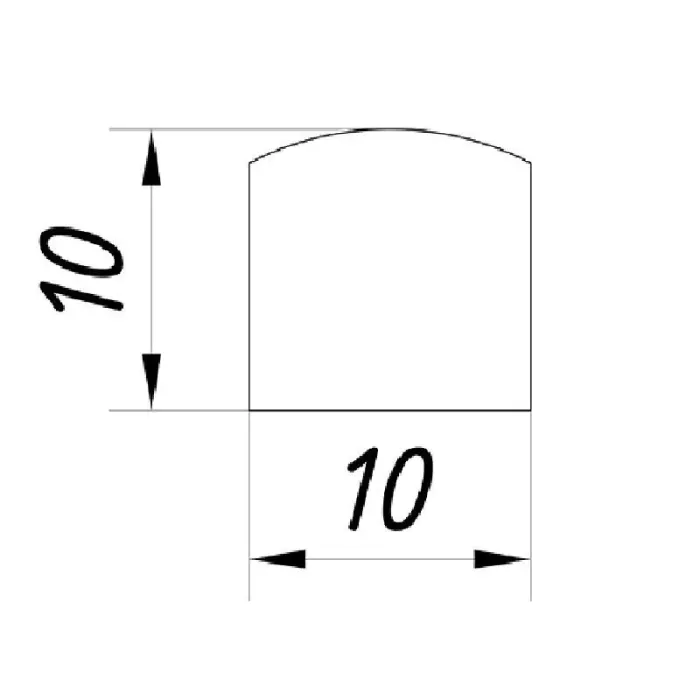 Поріг aкриловий 10х10 мм