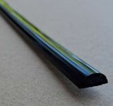 Поріг акриловий чорний  6x12 мм Поріг акриловий чорний  6x12 мм